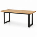Mesa de comedor de madera y metal 200x100x75 cm