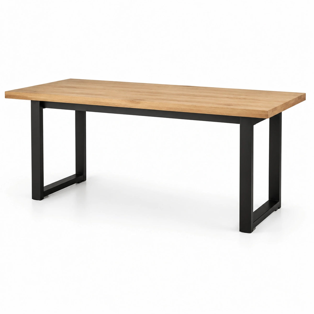 Mesa de comedor de madera y metal 200x100x75 cm