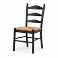 Silla de madera con asiento de ratán negro/natural